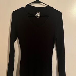 Black Long Sleeve Dress Mid Lenth Fall/Winter Say What size large